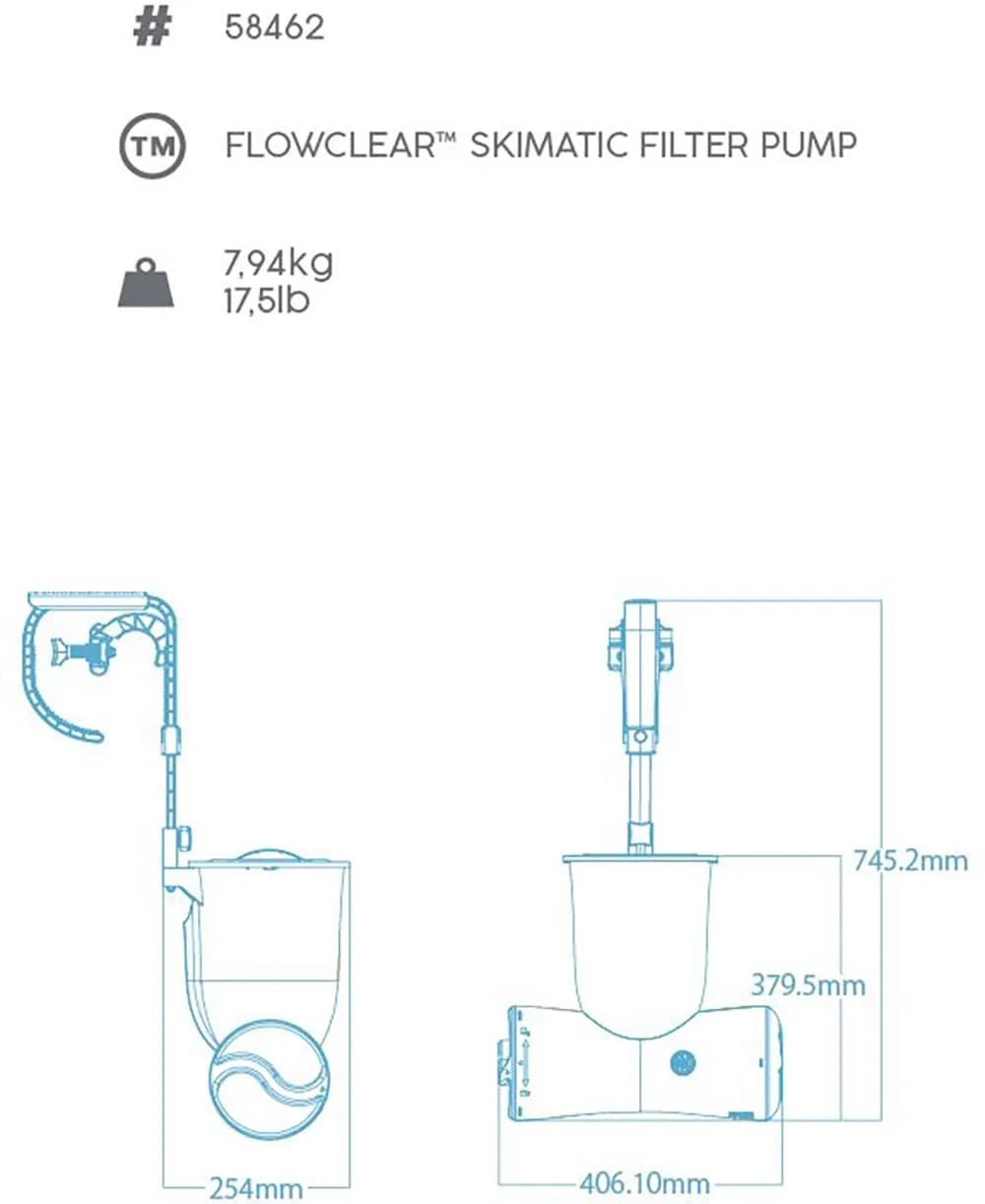 Pompa filtrująca do basenu 2 574 l/h